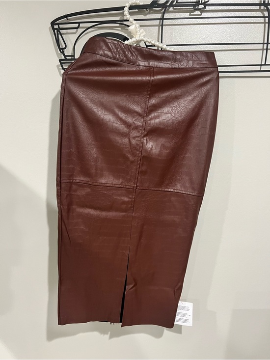 ASOS Dresses & Skirts - Women’s Faux-Leather Midi Pencil Skirt in brown